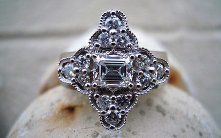 Custom Designed Ring Set with Customer's Diamonds